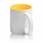 Кружка, под сублимацию, белая, внутри светло-желтая